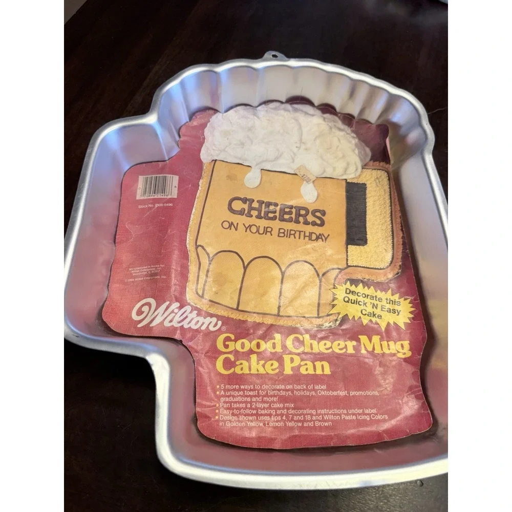 Vintage Wilton Good Cheer Beer Mug Cake Pan mold 502-3965 instructions